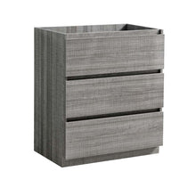 Load image into Gallery viewer, Fresca Lazzaro 30&quot; Glossy Ash Gray Free Standing Modern Bathroom Cabinet- Fresca