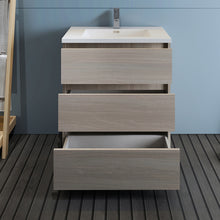 Load image into Gallery viewer, Fresca Lazzaro 30&quot; Gray Wood Free Standing Modern Bathroom Cabinet w/ Integrated Sink- Fresca
