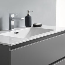 Load image into Gallery viewer, Fresca Lazzaro 36&quot; Gray Free Standing Modern Bathroom Cabinet w/ Integrated Sink- Fresca