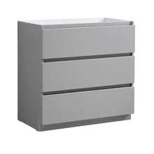 Load image into Gallery viewer, Fresca Lazzaro 36&quot; Gray Free Standing Modern Bathroom Cabinet- Fresca