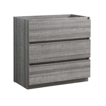 Load image into Gallery viewer, Fresca Lazzaro 36&quot; Glossy Ash Gray Free Standing Modern Bathroom Cabinet- Fresca