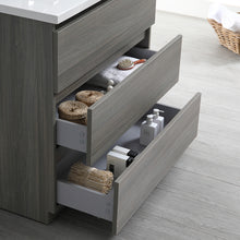 Load image into Gallery viewer, Fresca Lazzaro 36&quot; Gray Wood Free Standing Modern Bathroom Cabinet w/ Integrated Sink- Fresca