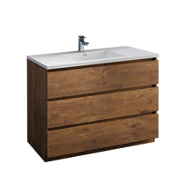 Load image into Gallery viewer, Fresca Lazzaro 48&quot; Rosewood Free Standing Modern Bathroom Cabinet w/ Integrated Sink- Fresca