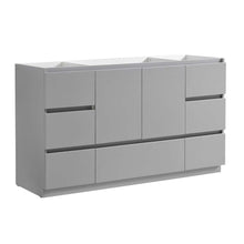 Load image into Gallery viewer, Fresca Lazzaro 60&quot; Gray Free Standing Single Sink Modern Bathroom Cabinet- Fresca