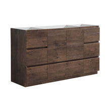 Load image into Gallery viewer, Fresca Lazzaro 60&quot; Rosewood Free Standing Single Sink Modern Bathroom Cabinet- Fresca