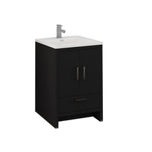 Load image into Gallery viewer, Fresca Imperia 24&quot; Dark Gray Oak Free Standing Modern Bathroom Cabinet w/ Integrated Sink- Fresca