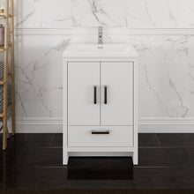Load image into Gallery viewer, Fresca Imperia 24&quot; Glossy White Free Standing Modern Bathroom Cabinet w/ Integrated Sink- Fresca