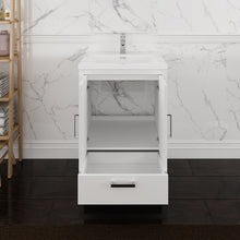 Load image into Gallery viewer, Fresca Imperia 24&quot; Glossy White Free Standing Modern Bathroom Cabinet w/ Integrated Sink- Fresca