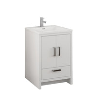 Load image into Gallery viewer, Fresca Imperia 24&quot; Glossy White Free Standing Modern Bathroom Cabinet w/ Integrated Sink- Fresca