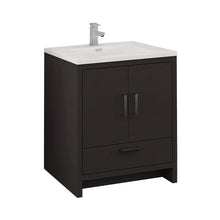 Load image into Gallery viewer, Fresca Imperia 30&quot; Dark Gray Oak Free Standing Modern Bathroom Cabinet w/ Integrated Sink- Fresca