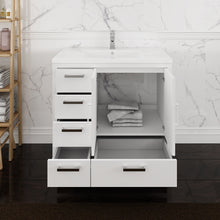 Load image into Gallery viewer, Fresca Imperia 36&quot; Glossy White Free Standing Modern Bathroom Cabinet w/ Integrated Sink - Left Version- Fresca