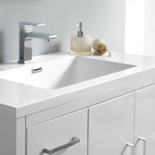 Load image into Gallery viewer, Fresca Imperia 36&quot; Glossy White Free Standing Modern Bathroom Cabinet w/ Integrated Sink - Left Version- Fresca