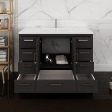 Load image into Gallery viewer, Fresca Imperia 48&quot; Dark Gray Oak Free Standing Modern Bathroom Cabinet w/ Integrated Sink- Fresca