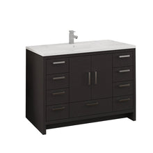 Load image into Gallery viewer, Fresca Imperia 48&quot; Dark Gray Oak Free Standing Modern Bathroom Cabinet w/ Integrated Sink- Fresca