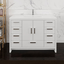 Load image into Gallery viewer, Fresca Imperia 48&quot; Glossy White Free Standing Modern Bathroom Cabinet w/ Integrated Sink- Fresca