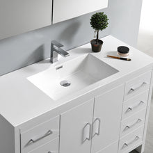 Load image into Gallery viewer, Fresca Imperia 48&quot; Glossy White Free Standing Modern Bathroom Cabinet w/ Integrated Sink- Fresca
