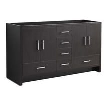 Load image into Gallery viewer, Fresca Imperia 60&quot; Dark Gray Oak Free Standing Double Sink Modern Bathroom Cabinet- Fresca