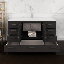 Load image into Gallery viewer, Fresca Imperia 60&quot; Dark Gray Oak Free Standing Modern Bathroom Cabinet w/ Integrated Single Sink- Fresca