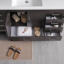 Load image into Gallery viewer, Fresca Imperia 60&quot; Dark Gray Oak Free Standing Modern Bathroom Cabinet w/ Integrated Single Sink- Fresca