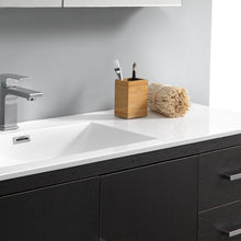 Load image into Gallery viewer, Fresca Imperia 60&quot; Dark Gray Oak Free Standing Modern Bathroom Cabinet w/ Integrated Single Sink- Fresca