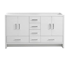 Load image into Gallery viewer, Fresca Imperia 60&quot; Glossy White Free Standing Double Sink Modern Bathroom Cabinet- Fresca