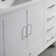 Load image into Gallery viewer, Fresca Imperia 60&quot; Glossy White Free Standing Modern Bathroom Cabinet w/ Integrated Single Sink- Fresca