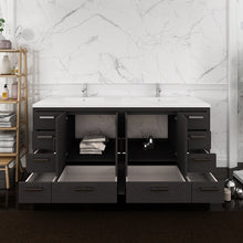 Load image into Gallery viewer, Fresca Imperia 72&quot; Dark Gray Oak Free Standing Double Sink Modern Bathroom Cabinet w/ Integrated Sink- Fresca