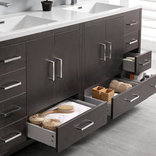 Load image into Gallery viewer, Fresca Imperia 72&quot; Dark Gray Oak Free Standing Double Sink Modern Bathroom Cabinet w/ Integrated Sink- Fresca