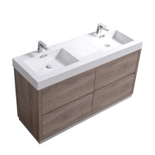 Load image into Gallery viewer, Kubebath Bliss 60&quot; Single Sink Free Standing Modern Bathroom Vanity- Kubebath