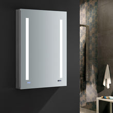 Load image into Gallery viewer, Fresca Tiempo 24&quot; Wide x 36&quot; Tall Bathroom Medicine Cabinet w/ LED Lighting &amp; Defogger- Fresca