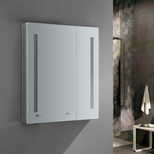 Load image into Gallery viewer, Fresca Tiempo 30&quot; Wide x 36&quot; Tall Bathroom Medicine Cabinet w/ LED Lighting &amp; Defogger- Fresca
