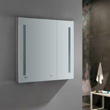 Load image into Gallery viewer, Fresca Tiempo 36" Wide x 36" Tall Bathroom Medicine Cabinet w/ LED Lighting &amp; Defogger- Fresca
