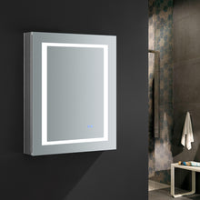 Load image into Gallery viewer, Fresca Spazio 24&quot; Wide x 30&quot; Tall Bathroom Medicine Cabinet w/ LED Lighting &amp; Defogger- Fresca