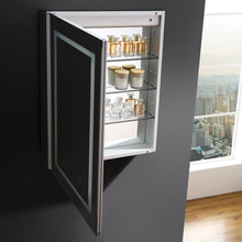 Load image into Gallery viewer, Fresca Spazio 24&quot; Wide x 30&quot; Tall Bathroom Medicine Cabinet w/ LED Lighting &amp; Defogger- Fresca