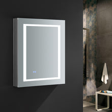 Load image into Gallery viewer, Fresca Spazio 24&quot; Wide x 30&quot; Tall Bathroom Medicine Cabinet w/ LED Lighting &amp; Defogger- Fresca
