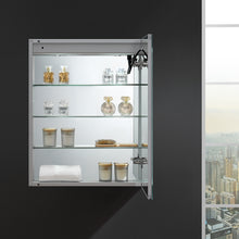 Load image into Gallery viewer, Fresca Spazio 24&quot; Wide x 30&quot; Tall Bathroom Medicine Cabinet w/ LED Lighting &amp; Defogger- Fresca