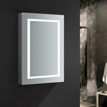 Load image into Gallery viewer, Fresca Spazio 24&quot; Wide x 36&quot; Tall Bathroom Medicine Cabinet w/ LED Lighting &amp; Defogger- Fresca