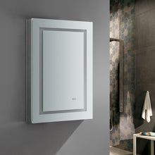 Load image into Gallery viewer, Fresca Spazio 24&quot; Wide x 36&quot; Tall Bathroom Medicine Cabinet w/ LED Lighting &amp; Defogger- Fresca