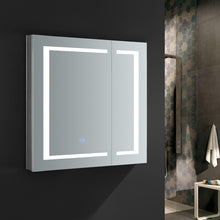 Load image into Gallery viewer, Fresca Spazio 30&quot; Wide x 30&quot; Tall Bathroom Medicine Cabinet w/ LED Lighting &amp; Defogger- Fresca