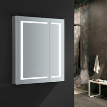 Load image into Gallery viewer, Fresca Spazio 30&quot; Wide x 36&quot; Tall Bathroom Medicine Cabinet w/ LED Lighting &amp; Defogger- Fresca