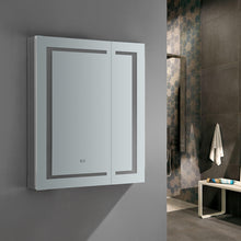 Load image into Gallery viewer, Fresca Spazio 30&quot; Wide x 36&quot; Tall Bathroom Medicine Cabinet w/ LED Lighting &amp; Defogger- Fresca