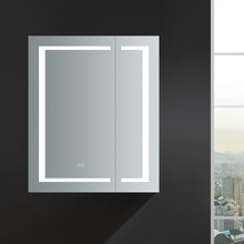 Load image into Gallery viewer, Fresca Spazio 30&quot; Wide x 36&quot; Tall Bathroom Medicine Cabinet w/ LED Lighting &amp; Defogger- Fresca
