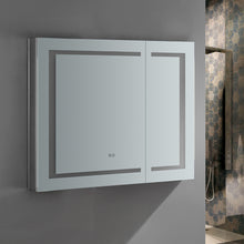 Load image into Gallery viewer, Fresca Spazio 36&quot; Wide x 30&quot; Tall Bathroom Medicine Cabinet w/ LED Lighting &amp; Defogger- Fresca