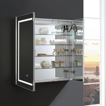 Load image into Gallery viewer, Fresca Spazio 36" Wide x 36" Tall Bathroom Medicine Cabinet w/ LED Lighting &amp; Defogger- Fresca