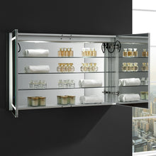 Load image into Gallery viewer, Fresca Spazio 48&quot; Wide x 30&quot; Tall Bathroom Medicine Cabinet w/ LED Lighting &amp; Defogger- Fresca