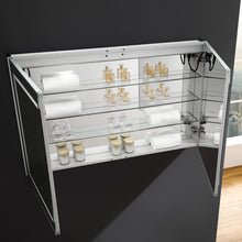 Load image into Gallery viewer, Fresca Spazio 48&quot; Wide x 30&quot; Tall Bathroom Medicine Cabinet w/ LED Lighting &amp; Defogger- Fresca