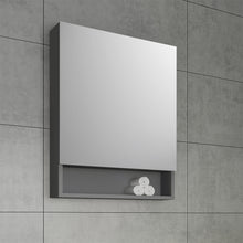 Load image into Gallery viewer, Fresca 24&quot; Gray Bathroom Medicine Cabinet w/ Small Bottom Shelf- Fresca