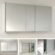 Load image into Gallery viewer, Fresca 50" Wide x 26" Tall Bathroom Medicine Cabinet w/ Mirrors- Fresca