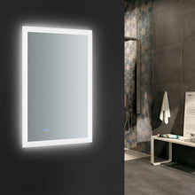 Load image into Gallery viewer, Fresca Angelo 24&quot; Wide x 30&quot; Tall Bathroom Mirror w/ Halo Style LED Lighting and Defogger- Fresca