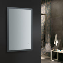 Load image into Gallery viewer, Fresca Angelo 36&quot; Wide x 30&quot; Tall Bathroom Mirror w/ Halo Style LED Lighting and Defogger- Fresca